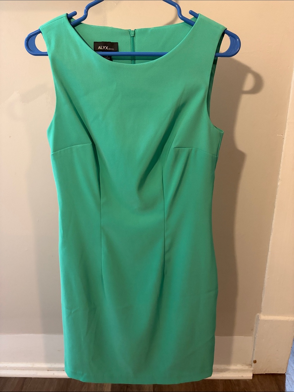 ALYX Kelly Green Sleeveless Midi Sheath Dress Work Career Event Size 6